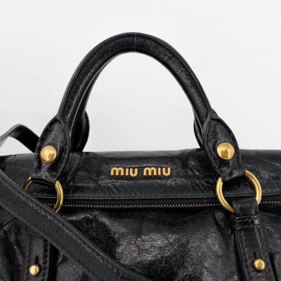 Miu Miu Black Vitello Bag - Picture 4 of 8
